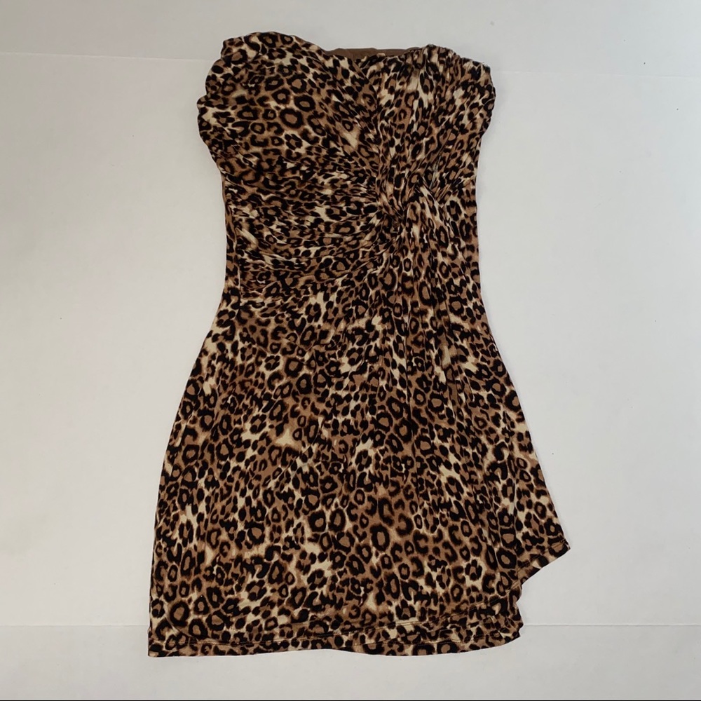 Marilyn Monroe Leopard strapless dress in size S🔥
